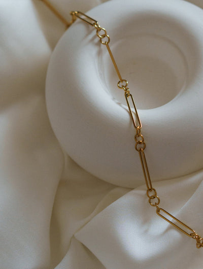 Ray Chain Necklace - 18K gold plated layering necklace by Marea Jewellery